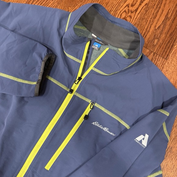 Eddie Bauer First Ascent Sandstone Shield Soft Shell Hooded Jacket Mens 2XL Blue - Picture 1 of 7